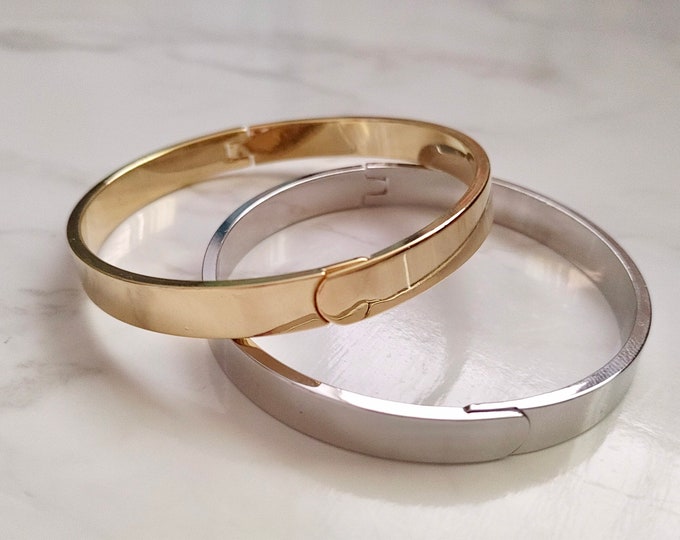 Gold Plain Bracelet, Gold Bangle Bracelet, Minimalist Gold Bracelet, Stacking Cuff, Gold Bangle Bracelet, Everyday Bracelet