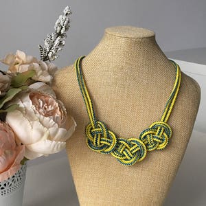 Geknotet Neckace - Seil Halskette - Chunky Halskette - Schweden Halskette -Statement Halskette -Ukraine Halskette-Seil Schmuck-Halskette für Sie