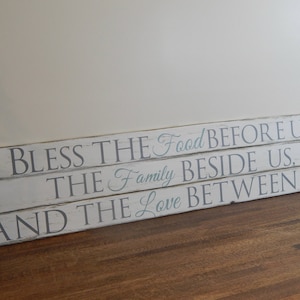 Bless the food before us | Wood Sign | Blessing | Rustic Home Decor - Kitchen Sign - Rustic Sign - Dining room decor - Wooden Wall Decor