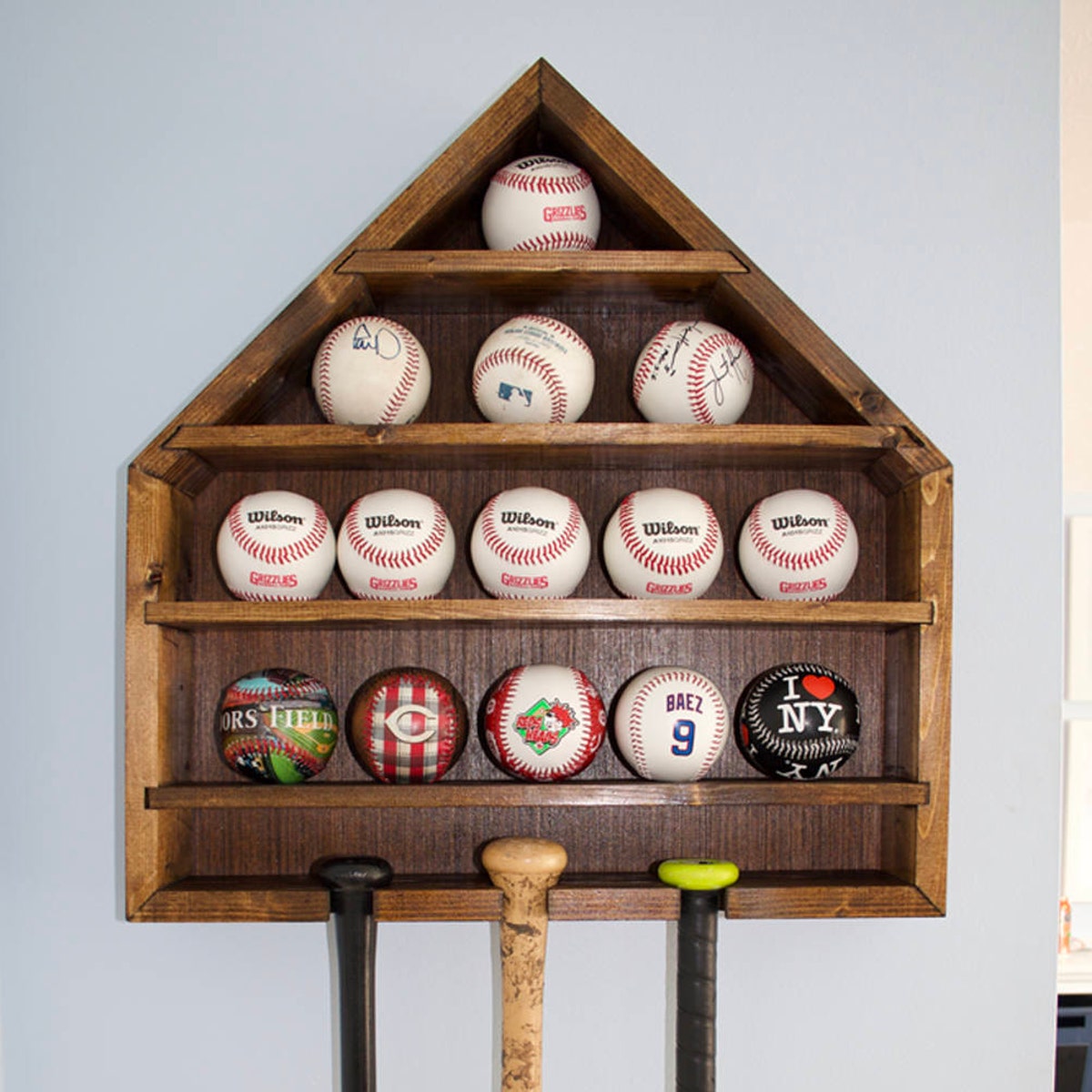 Baseball Display, Baseball Holder, Baseball Case, Home Plate Shelf, Baseball Decor, Display Case, Display Cases, Trophy Case, Trophy Display
