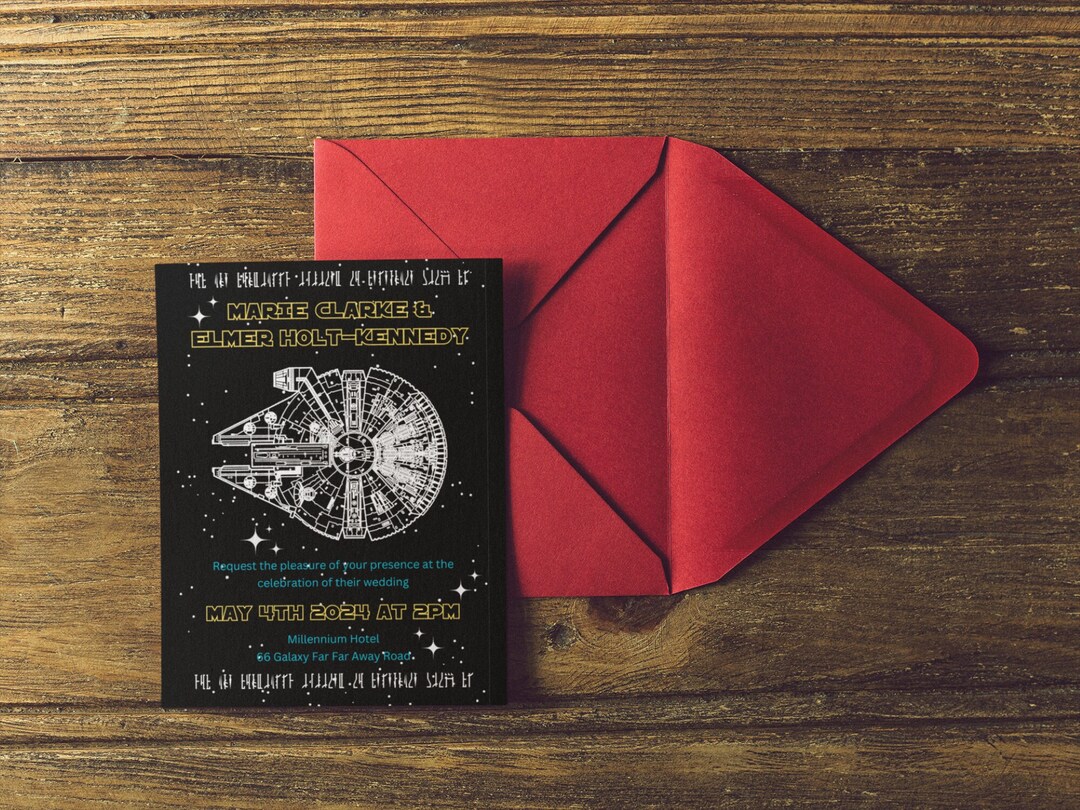 Star Wars Wedding Invitation Template Digital Download Etsy