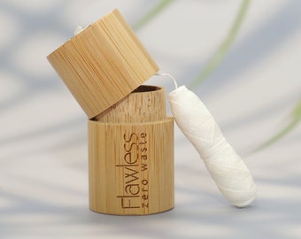 Fil dentaire en fibre de maïs avec distributeur en bambou - Menthe poivrée
