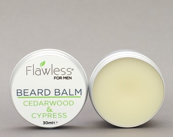 Luxury Vegan Beard Balm with Cedarwood and Cypress. Mens Grooming, Zero waste, plastic free mens skincare.