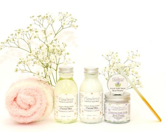 Personalisierte Botanische Verwöhnbox. Zero Waste, Vegan und Plastikfrei. Natürliche umweltfreundliche Hautpflege. Geschenk für Mama. Grausamkeit frei.