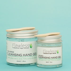 Cleansing Alcohol hand gel. Convenient non rinse hand cleanser. Sustainable. Vegan friendly.