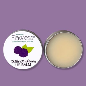 Handmade Blackberry Lip Balm, Eco Friendly, 100% Vegan and Cruelty Free, Zero Waste.