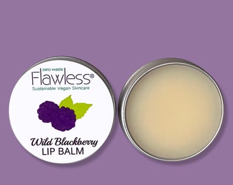 Handmade Blackberry Lip Balm, Eco Friendly, 100% Vegan and Cruelty Free, Zero Waste.