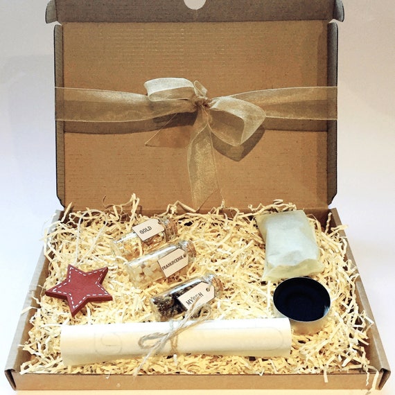 Gold Frankincense and Myrrh Christmas Gift Set, Frankincense Resin