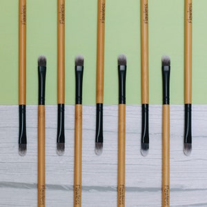 Vegan Eyeshadow/Concealer Brush, Cosmetics, Professional, Natural Bamboo, Eco Friendly, and Cruelty Free.