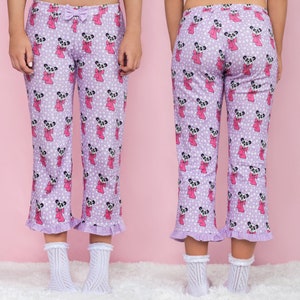 Panda Pyjama Broek, Slaapbroek, PJ's voor Vrouwen, Panda Sleepwear, Dames Nachtkleding, Katoenen Slaapkleding, Dames Pyjama Broek, Cadeau voor Haar