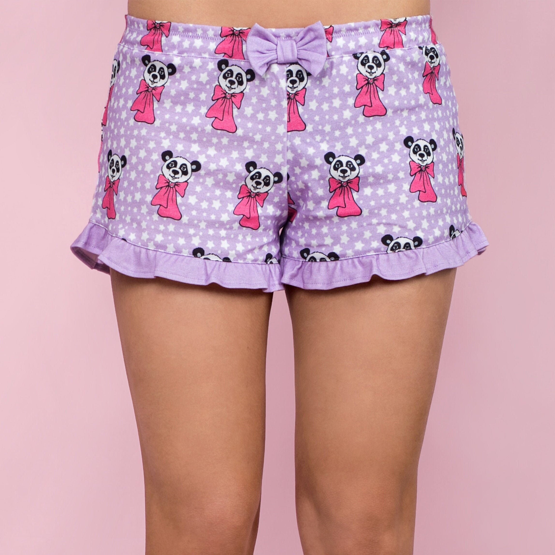 Panda Pyjama Shorts, Loungewear Bottoms, Pj's, Panda Sleepwear, Women's  Sleepwear, Cotton Pyjamas, Women's Pajama Shorts, Cute Gift for Her 