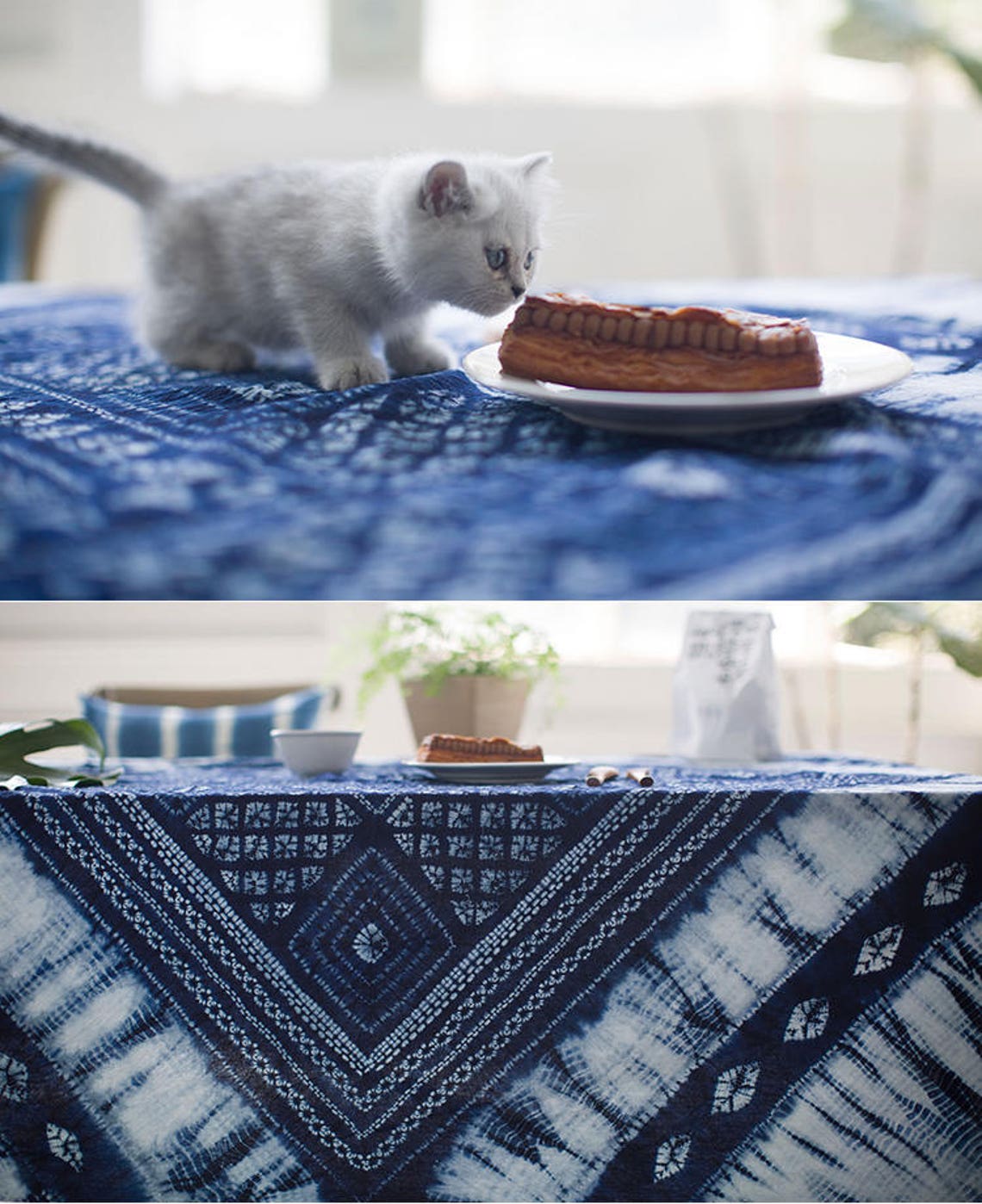 Indigo Tie Dye Throws Tablecloth Bohemian Throw Wall Etsy Israel