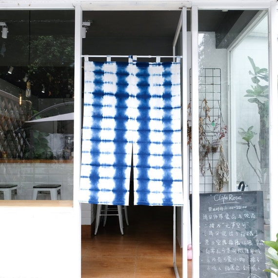 Indigo Door Curtain Window Curtain Tapestry Wall Hanging Etsy