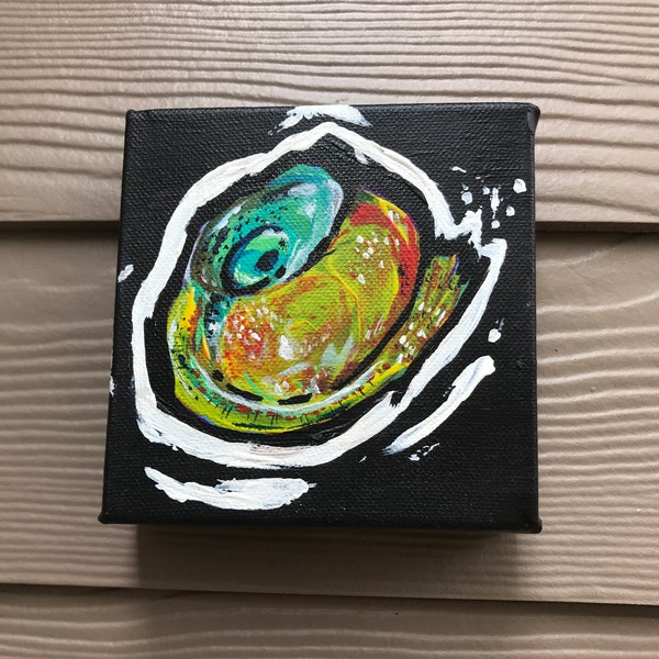 fish egg, fish embryo, baby fish, fish, fishy, little guy, acrylic on canvas, canvas, art, canvas art, wall art, wall decor, little swimmer