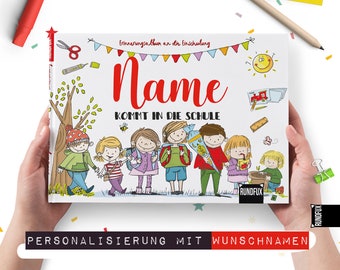 Herinneringsalbum voor de eerste schooldag | Gepersonaliseerd met een naam naar keuze - Elk album is uniek voor het eerste jaar van de basisschool | RNDFX
