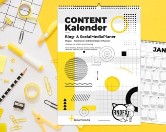 Kalender "Social Media Content" - Ideen-Booster für Blogger, Influencer, Redakteure und alle die Social Media lieben! A4 Spiral Wandkalender