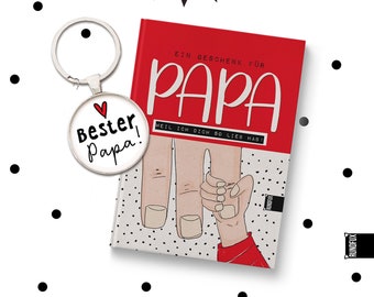 Geschenkbox für den besten Papa der Welt - DIY Bastelalbum als Geschenk von Kindern für Väter & Schlüsselanhänger und Poster Download