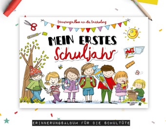 Mein 1. Schuljahr - Erinnerungsalbum zur Einschulung (Unisex) mit den wichtigsten Meilensteinen und schönsten Fotos & Notizen