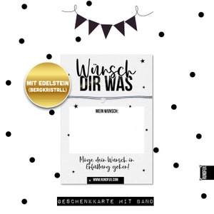 Wunscherfüller – Wunscharmband mit Bergkristall | Geschenkidee für Erwachsene, Kinder & Freunde  (Geburtstag, Ostern, Weihnachten, Wünschen)