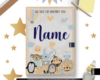 Babypartybuch für Mutter und Kind | Personalisiert mit deinem Wunschnamen - Jedes Buch ein Unikat | Erinnerungsalbum für die Baby Shower A4