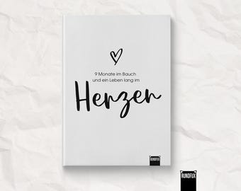 Pregnancy Diary 42 Weeks | Birth Gift for Mom - Minimalist with Appointments, Calendar & Overview in A5 Photo Album