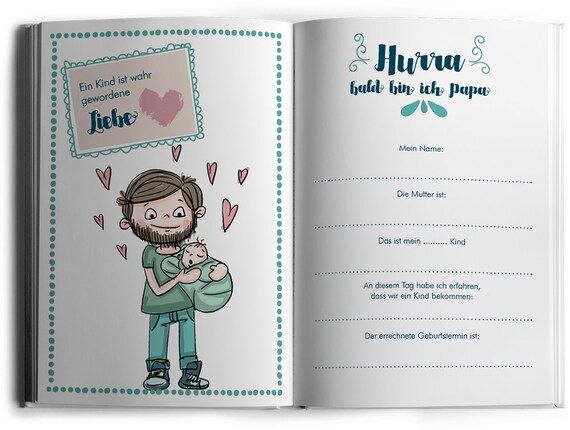 Das Geschenkset Für Werdende Eltern Mama Papa Tagebücher Set