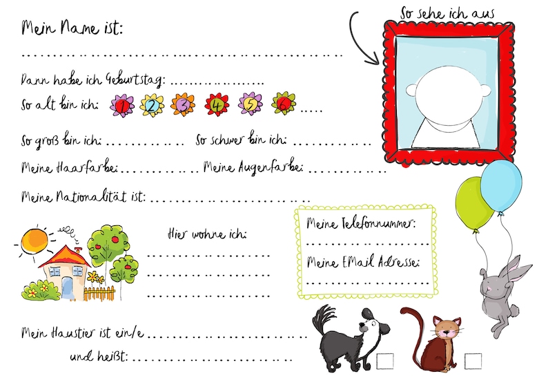 Mein Kindergarten-Freunde-Buch Ein Freunde & Erinnerungsalbum für den Kindergarten Unisex mit Platz für 17 Kinder und 5 Erzieher Bild 4