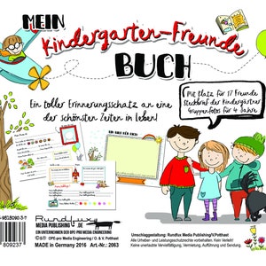 Mein Kindergarten-Freunde-Buch Ein Freunde & Erinnerungsalbum für den Kindergarten Unisex mit Platz für 17 Kinder und 5 Erzieher Bild 3