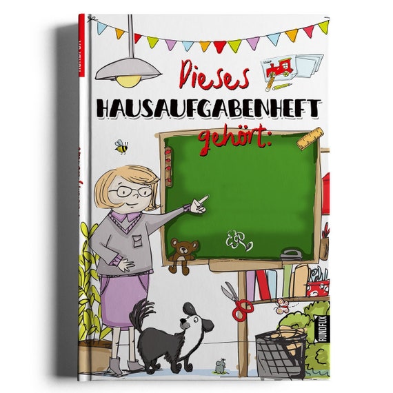 Rundfux Hausaufgaben Heft Fur Die Grundschule Mit Buntem Cover Etsy