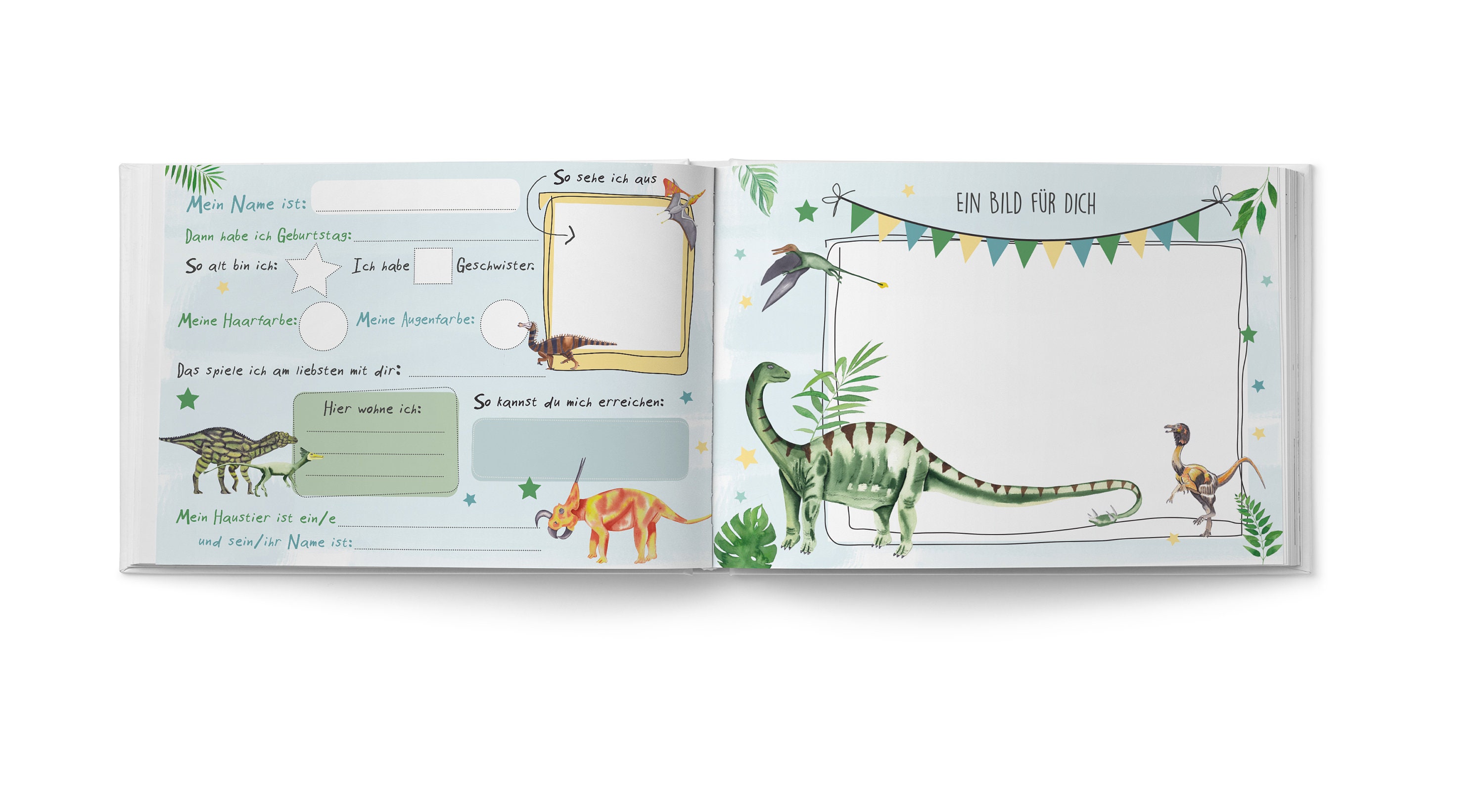  Foto zu Dino-Freundebuch für Kindergarten und Schule mit dem Thema: 