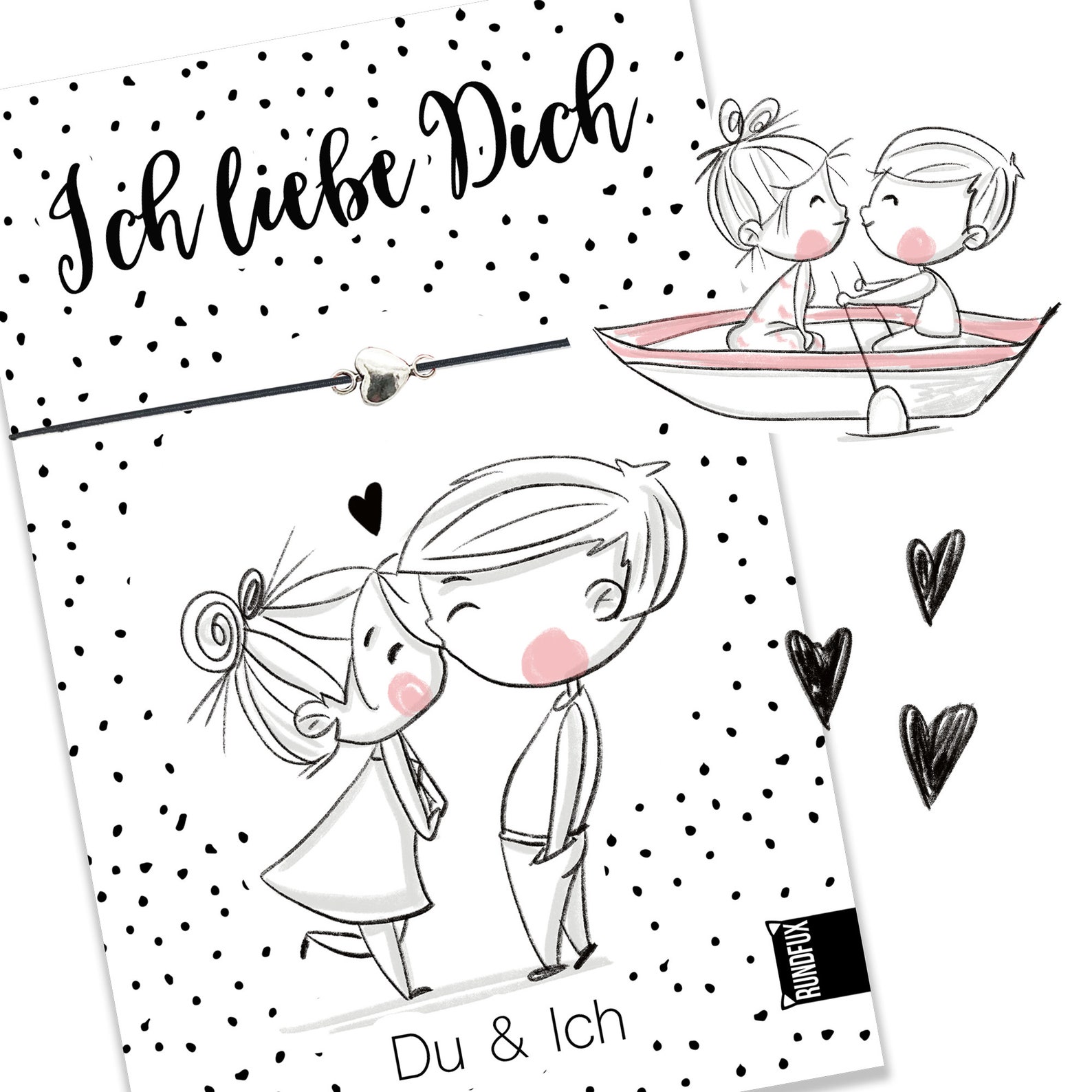 Ich Liebe Dich Wunscharmband Mit Karte A6 kostenfreier - Etsy