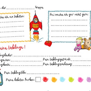 Mein Kindergarten-Freunde-Buch Ein Freunde & Erinnerungsalbum für den Kindergarten Unisex mit Platz für 17 Kinder und 5 Erzieher Bild 5