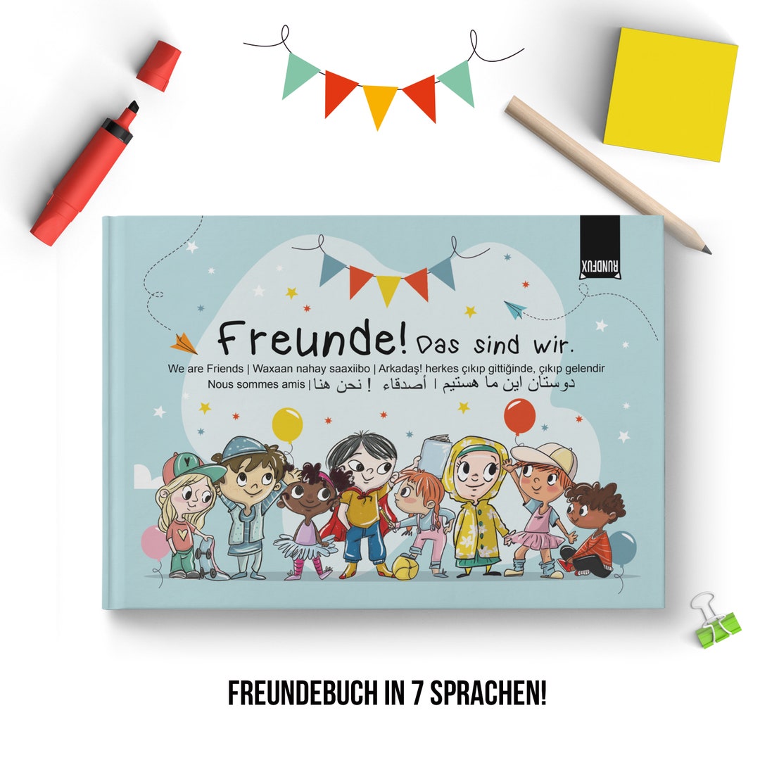 Freundebuch für Schule Kindergarten in Deutsch Englisch Etsy France