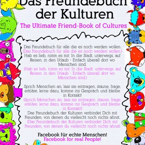 Wir sind schon ein bunter Haufen Multikulturelles Freundebuch in Deutsch und Englisch Bild 4