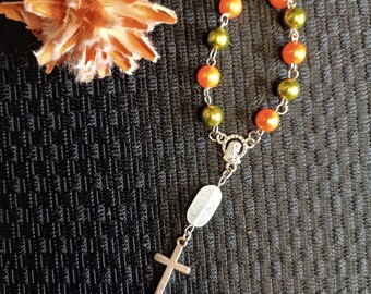 Hand rosary, green aventurine gemstone, unique piece