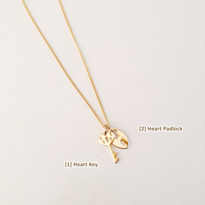 Key and Padlock Necklace Gold plated necklace Gold necklaces for women Gold jewelry for women Jewelry gift for women Simple necklace gold