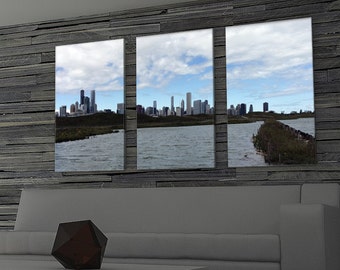 Lake Front Chicago Photograph - Skyline Urban landscape - Northerly Isles - 3-Set Prints