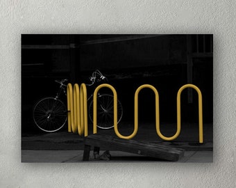 Bike Wall Decor, Dirty Bike, Large Wall Art, Bike, Cycling, Bicycle, Bedroom Wall Decor, Biker, Color Street, Street Art, Street Photography
