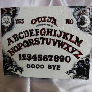 Handbemalte Holz Schmuck / Geheimnisse Tarot Kartenbox, Ouija Board Box of Delights