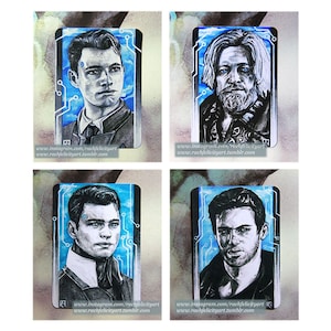 Connor, Hank Anderson, RK900 und Gavin Reed Kunst Karten Gemälde Drucke