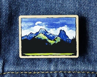 Badge Brokeback Mountain, épingle LGBTQ, Jack Twist et Ennis Del Mar, carte postale paysage Brokeback Mountain, art cinématographique gay, bijoux de fierté