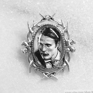 Hannibal Antler Brooch, Mads Mikkelsen Art Jewelry