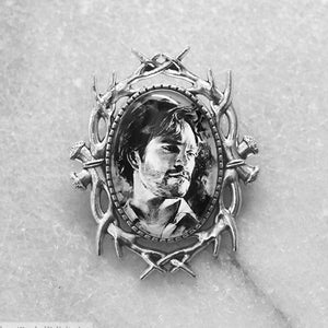 Will Graham Brooch, Hannibal Pin Badge, Hannibal Art, Hannibal Jewelry, Hugh Dancy Drawing