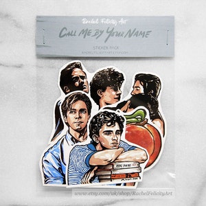 Call Me By Your Name Sticker Pack avec art original d’Elio (Timothée Chalamet) et Oliver, LGBTQ Movie Sticker Pack