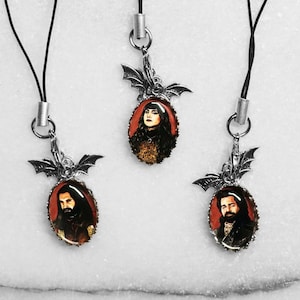 What We Do In The Shadows Phone Charms, Nadja, Laszlo and Nandor Keychains, WWDITS Cell Phone Accessory