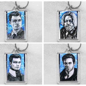 Impression d&#39;art Connor, Hank Anderson, RK900 et Gavin Reed Porte-clés, porte-clés ou aimants