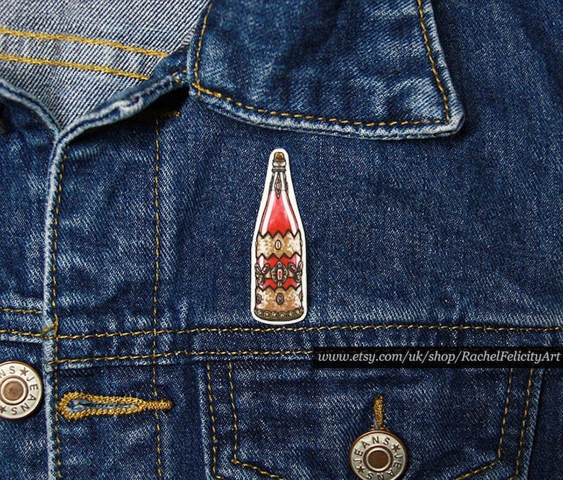 Gothic Pin Halloween Badge 1980s Horror Movie Art Vampire Pin Vampire Movie Art The Lost Boys Pin Badge David/'s Blood Bottle Art Pin