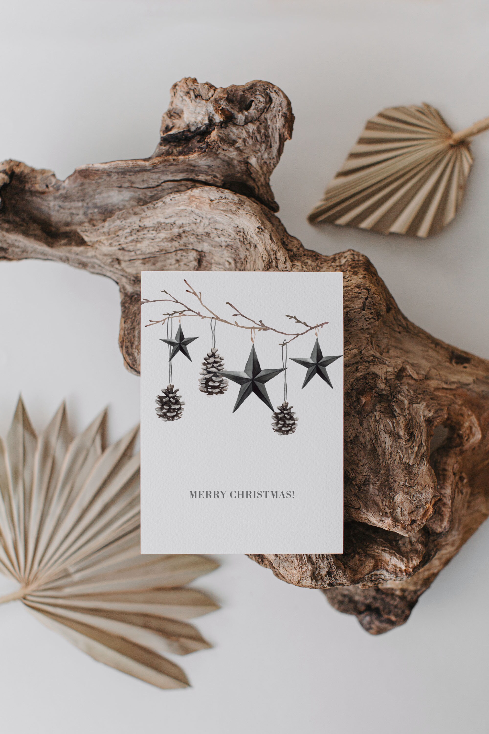 Printable Christmas Card Modern Christmas Greeting Card - Etsy