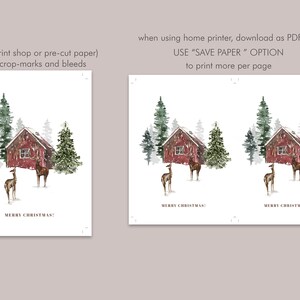 Christmas Card Printable, Christmas Greeting Cards, Farmhouse Greeting ...