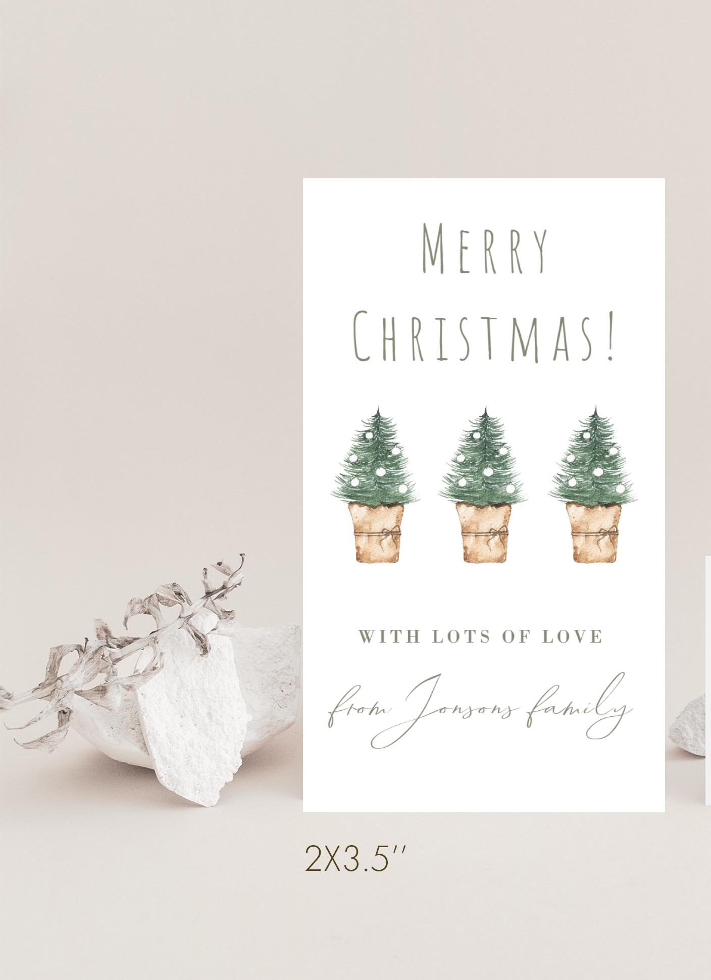 Printable Christmas tree Tags Christmas Gift Tags Editable | Etsy